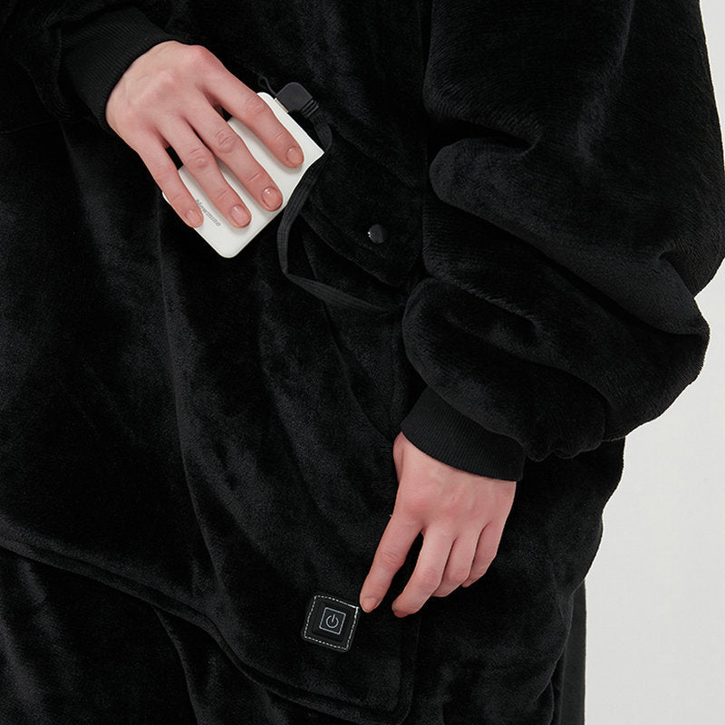 USB heated wearable blanket hoodie, product photo 9