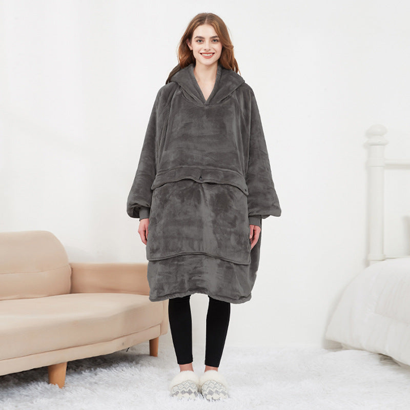 USB heated wearable blanket hoodie, product photo 14