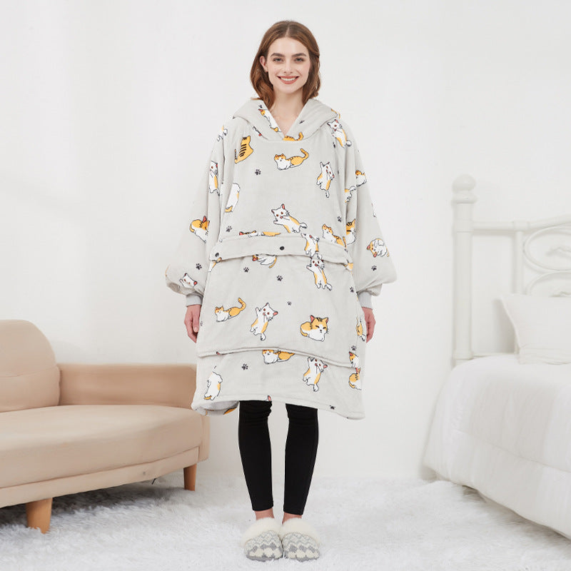 USB heated wearable blanket hoodie, product photo 15