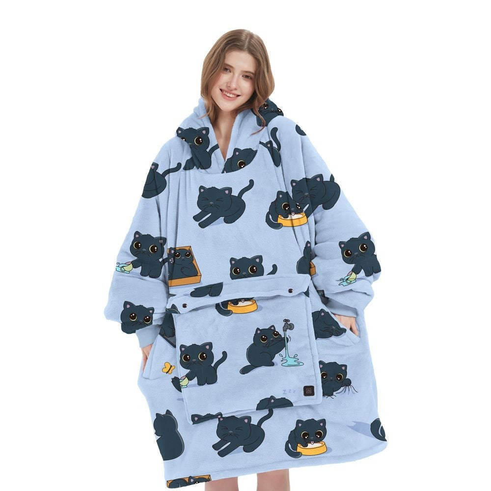 USB heated wearable blanket hoodie, product photo 12